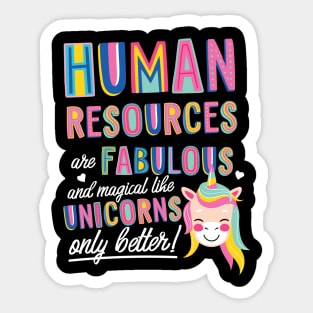 HRs are like Unicorns Gift Idea Sticker